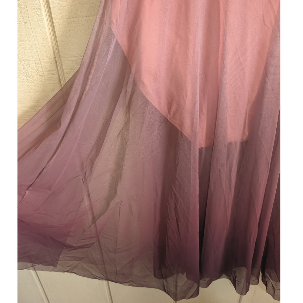 Weissman Pink Sequin Lyrical Dance Costume Ombre Mesh Open Back Large Adult - Picture 11 of 13